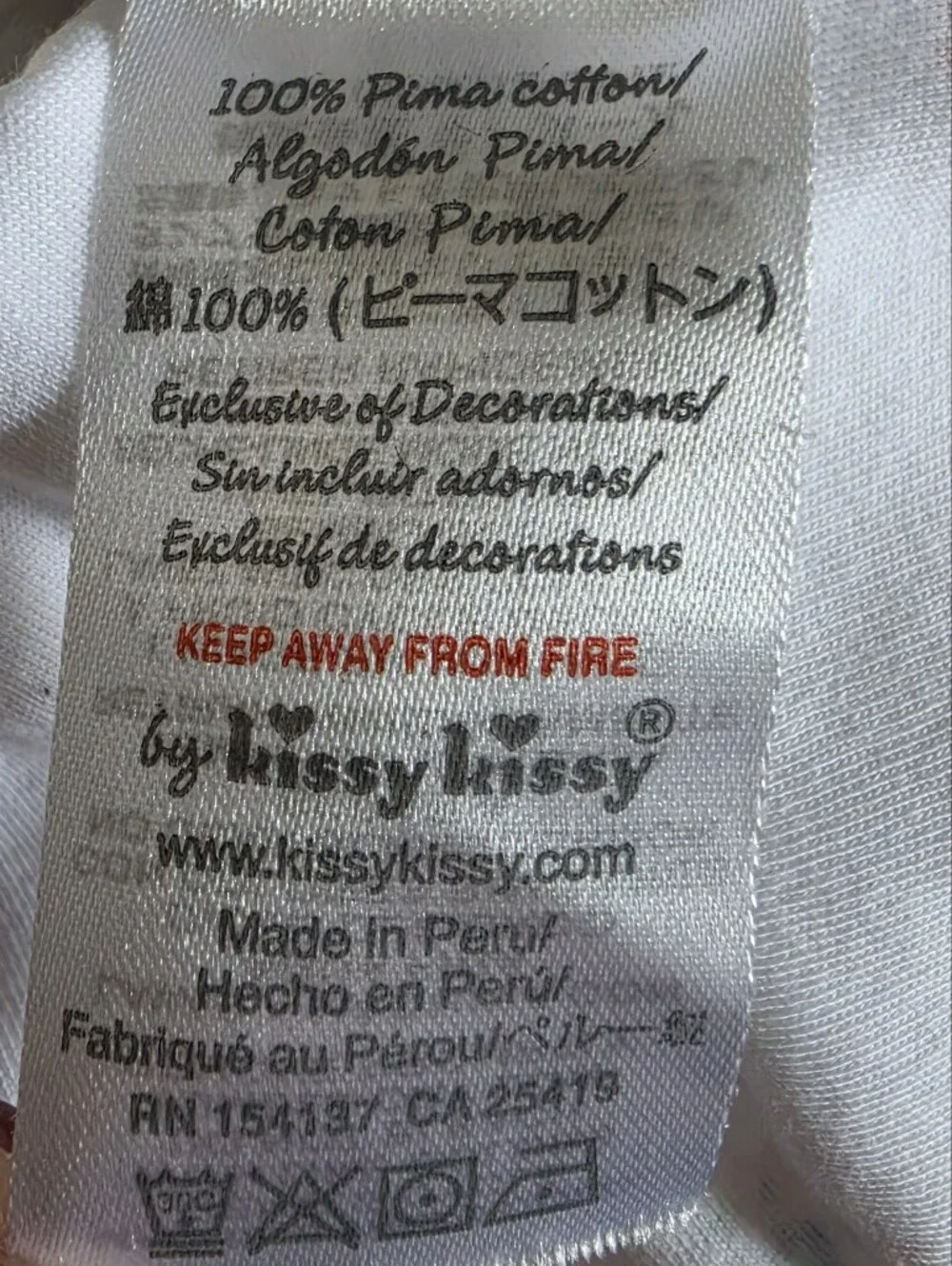 Kissy Kissy 100% pima